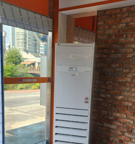 대전 지족동 고기백화점 상가 스탠드 냉난방기 설치했어요